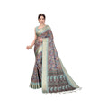 Women's Cotton Silk  Printed Saree With Unstitched Blouse 5.5Mtr闁?Multicolor)