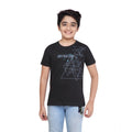 HamariDookan Boy's Cotton Grapic Printed Round Neck T-Shirt (Black)