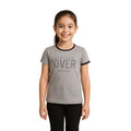 HamariDookan Girl's Cotton Printeded Round Neck T-Shirt (Grey)