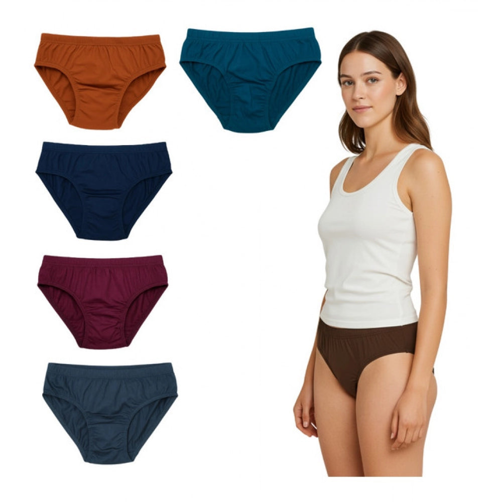 Pack of_6 Women's Cotton Solid Hipster Panty (Multicolor)