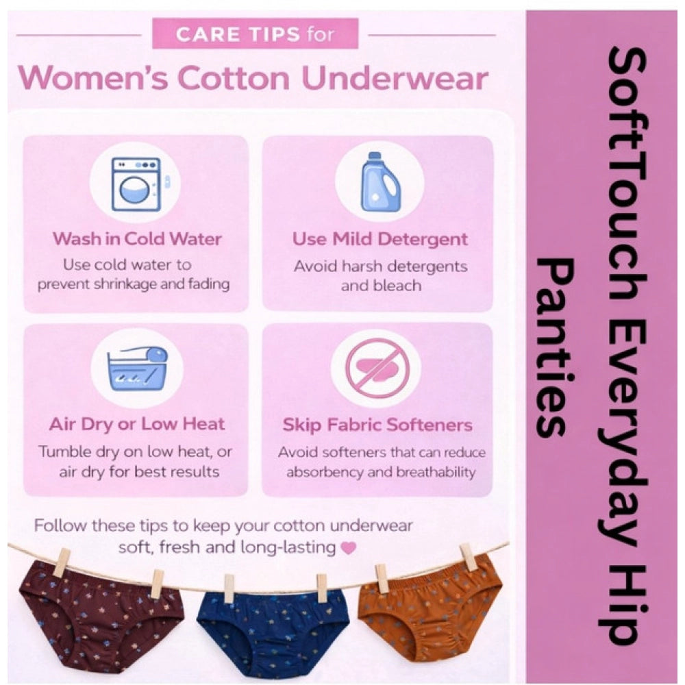Pack of_12 Women's Cotton Printed Hipster Panty (Multicolor)