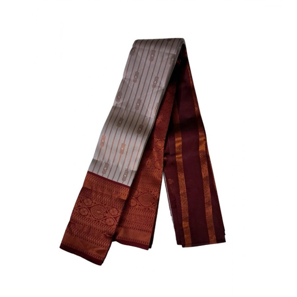 Women's Soft Silk闁艰京绁筼oven Saree With Unstitched Blouse 5.5Mtr (Multicolor)