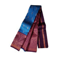 Women's Soft Silk闁艰京绁筼oven Saree With Unstitched Blouse 5.5Mtr (Blue)