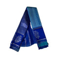 Women's Soft Silk闁艰京绁筼oven Saree With Unstitched Blouse 5.5Mtr (Royal Blue)