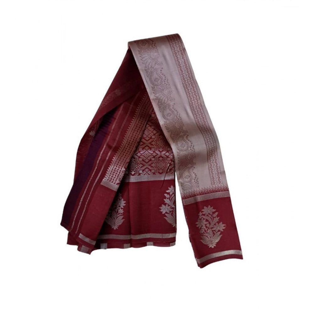 Women's Soft Silk闁艰京绁筼oven Saree With Unstitched Blouse 5.5Mtr (Multicolor)