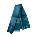 Women's Soft Silk闁艰京绁筼oven Saree With Unstitched Blouse 5.5Mtr (Teal Blue)