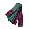 Women's Soft Silk闁艰京绁筼oven Saree With Unstitched Blouse 5.5Mtr (Dark Pista)
