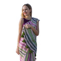 Women's Linen Printed Saree With Unstitched Blouse 5.5Mtr闁?Pink)