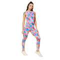 HD Women's Polyester Lycra Printed Sleeveless Active Wear (Multicolor)