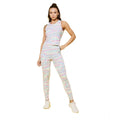 HD Women's Polyester Lycra Printed Sleeveless Active Wear (Multicolor)