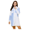 HD Women's Denim Solid Long Sleeves Dress (Blue)