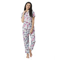 HD Women's Cotton Blend Printed Short Sleeve Night Suit (Multicolor)