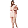 HD Women's Rayon Tie And Dye Kaftan Sleeve Night Suit (Multicolor)