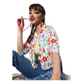 HD Women's Polyester Floral 3-4th Sleeves Shrug (Multicolor)