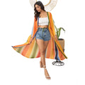 HD Women's Polyester Crepe Printed Long Sleeves Shrug (Multicolor)