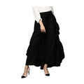 HD Women's Rayon Ruffled Elasticated Skirt (Black)