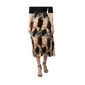HD Women's Satin Pleated Elasticated Skirt (Multicolor)