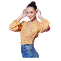HD Women's Polyester Floral Long Sleeves Top (Multicolor)