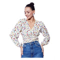 HD Women's Polyester Floral Long Sleeves Top (Multicolor)