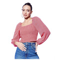HD Women's Polyester Floral Long Sleeves Top (Red)