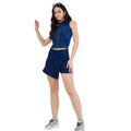 HD Women's Denim Lycra Solid Sleeveless Top (Blue)