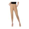 HD Women's Polyester Solid Elasticated Trousers (Beige)