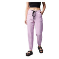 HD Women's Coton Twill Solid Elasticated Trousers (Lavender)