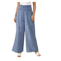 HD Women's Cotton Self Design Smocked Trousers (Blue)