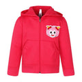 HamariDookan Girl's Fleece Printed Long Sleeves Hoodie Jacket (Magenta)
