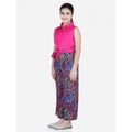 HamariDookan Girl's Bodice-Rayon Colour Block Sleeveless Jumpsuit (Multicolor)
