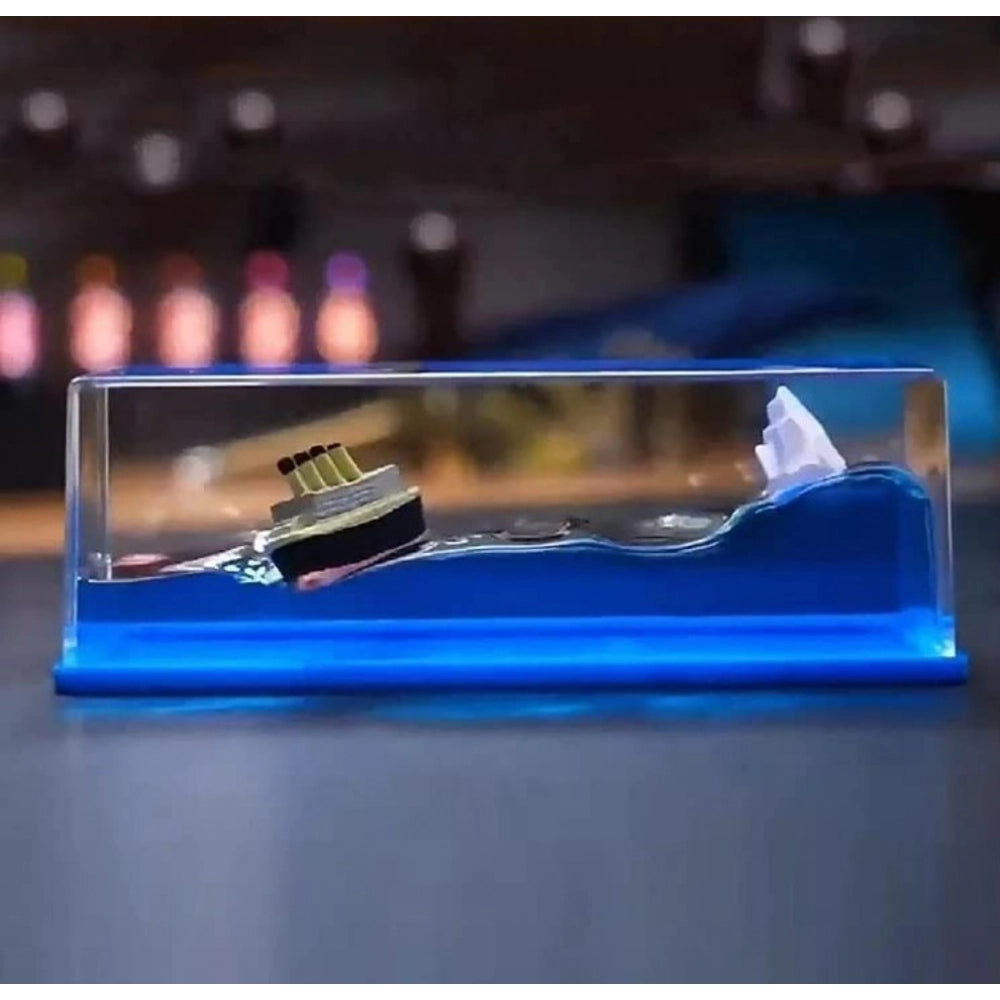 Decorative Liquid Wave Cruise Ship (Blue)