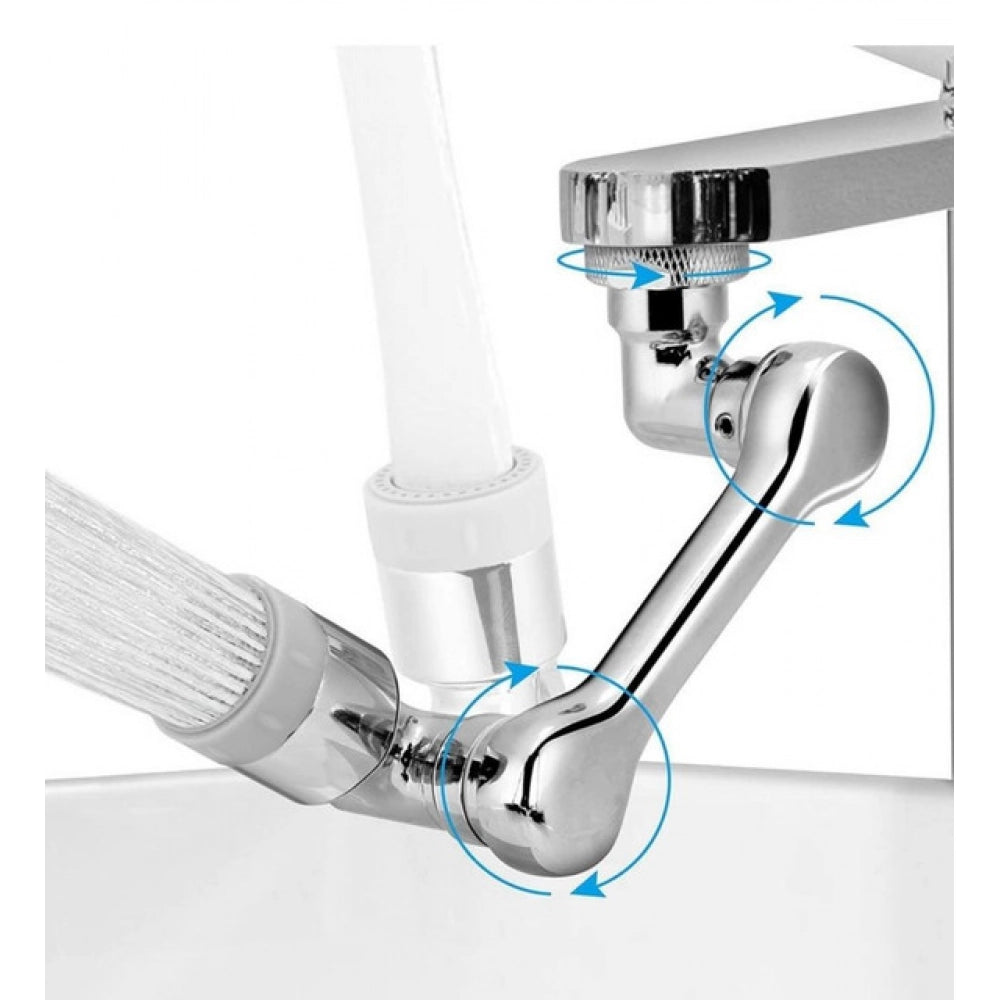 HamariDookan Pack of 2 1080 Degree Rotate Faucet (Silver)