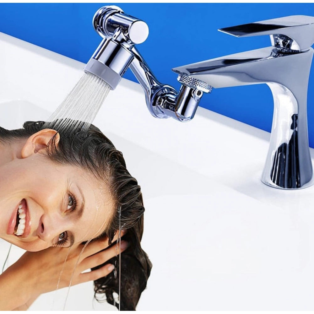 HamariDookan Pack of 2 1080 Degree Rotate Faucet (Silver)