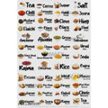 HamariDookan Pack of 3 Kitchen Masala Sticker (Multicolor)