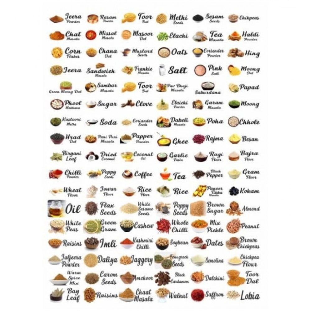 HamariDookan Pack of 3 Kitchen Masala Sticker (Multicolor)