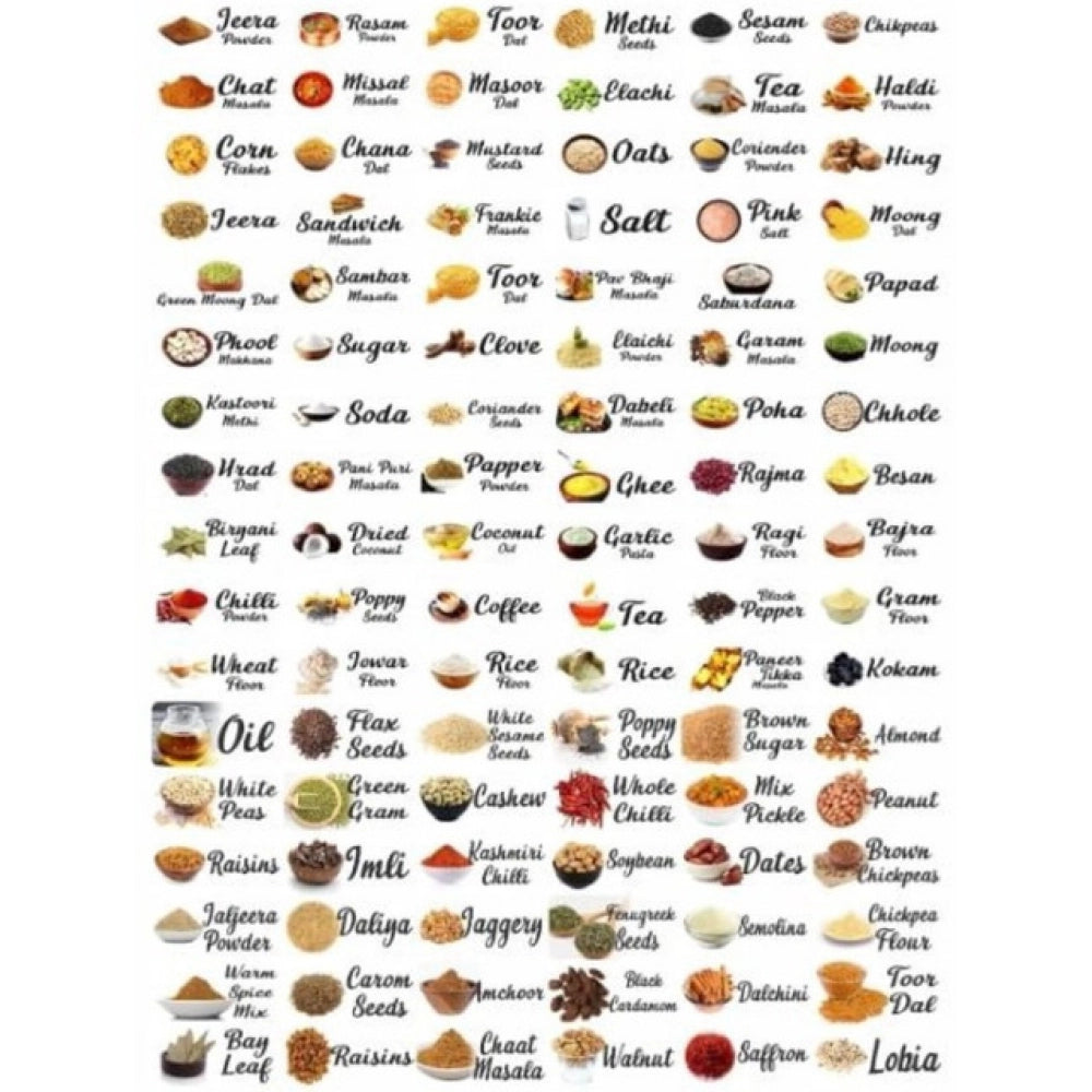 HamariDookan Pack of 3 Kitchen Masala Sticker (Multicolor)