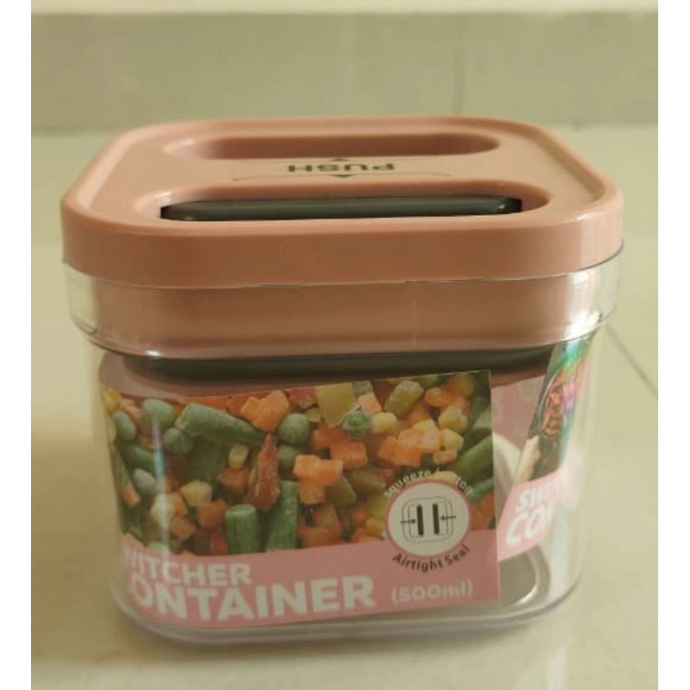 HamariDookan Pack of 1 Switchers Airtight Storage Container Set 500 ML (Pink)