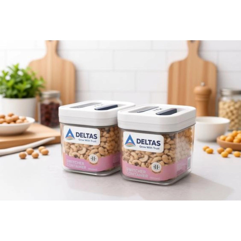 HamariDookan Pack of 2 Switchers Airtight Storage Container Set 500 ML (White)