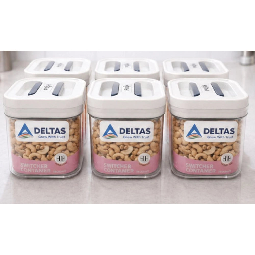 HamariDookan Pack of 6 Switchers Airtight Storage Container Set 500 ML (White)