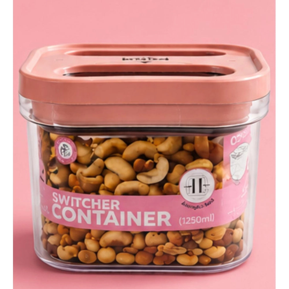 HamariDookan Pack of 1 Switchers Airtight Storage Container Set 1250 ML (Pink)