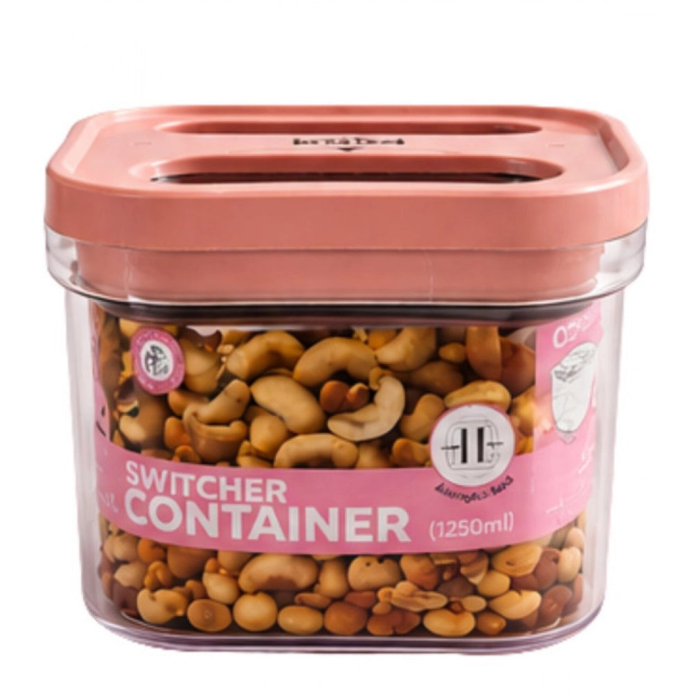 HamariDookan Pack of 1 Switchers Airtight Storage Container Set 1250 ML (Pink)