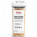 HamariDookan Pack of 1 Switchers Airtight Storage Container Set 2000 ML (White)