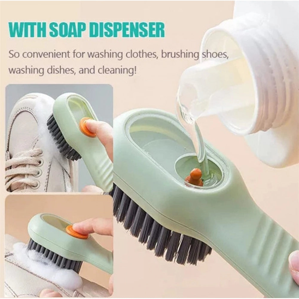 HamariDookan Pack of 3 Soap Dispensing Cleaning Brush (Multicolor)