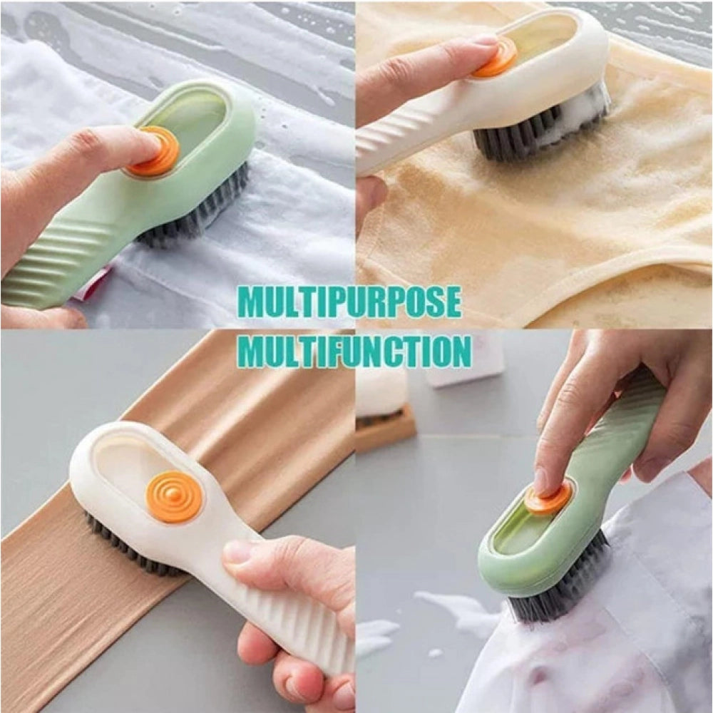 HamariDookan Pack of 3 Soap Dispensing Cleaning Brush (Multicolor)