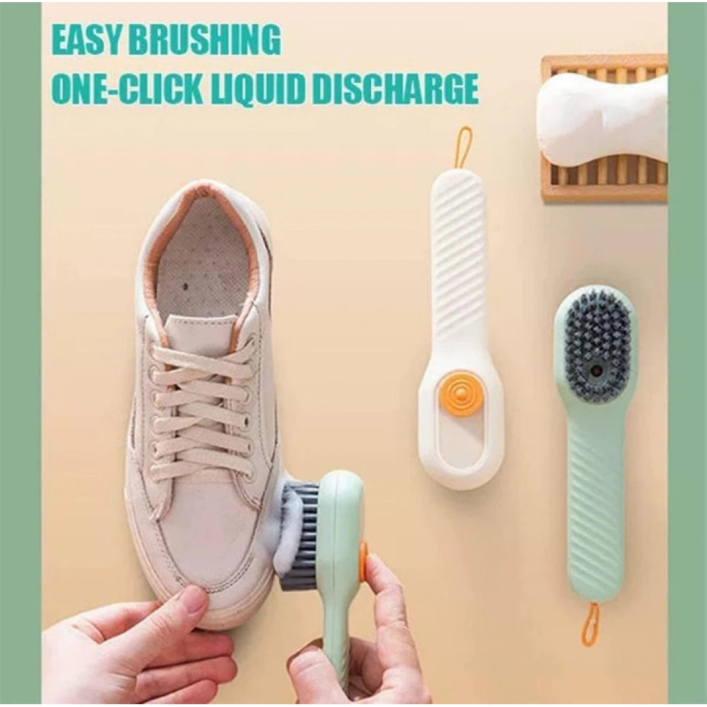 HamariDookan Pack of 3 Soap Dispensing Cleaning Brush (Multicolor)