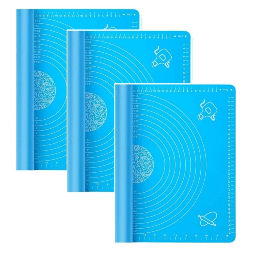 HamariDookan Pack of 3 Silicone Roti Mat (Blue)