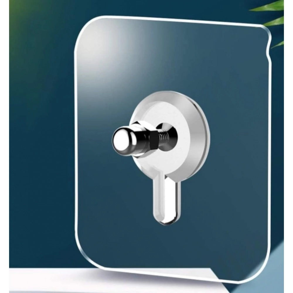 Pack of 10 Acrylic-Metal Wall Hook (Multicolor)