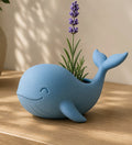 Plastic Whale Planter - Cute Ocean-Inspired - Decor (Blue)