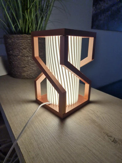 Plastic Modern Copper LED Lamp (Multicolor)