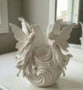 Plastic Twin Fairy Wings Makeup Brush & Vanity Organizer (Off-white)